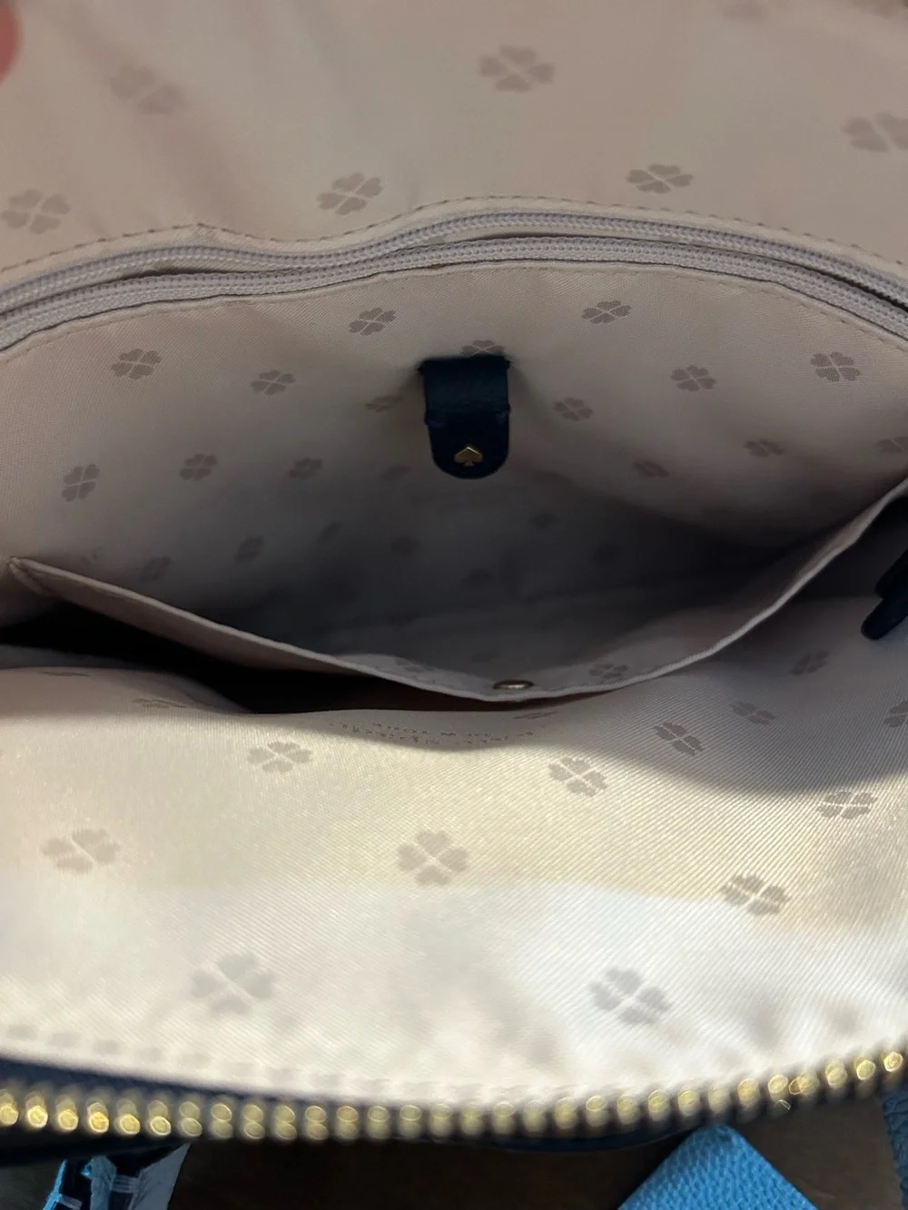 kate spade Two-Tone Black and Light Gray Pebble Leather Tote